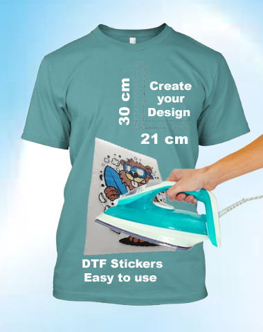 DTF Sticker 30cm Height & 21cm Width