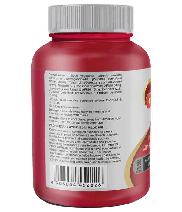 Elements Wellness PHYT STRESS (60 Veg Capsules) - Image 3