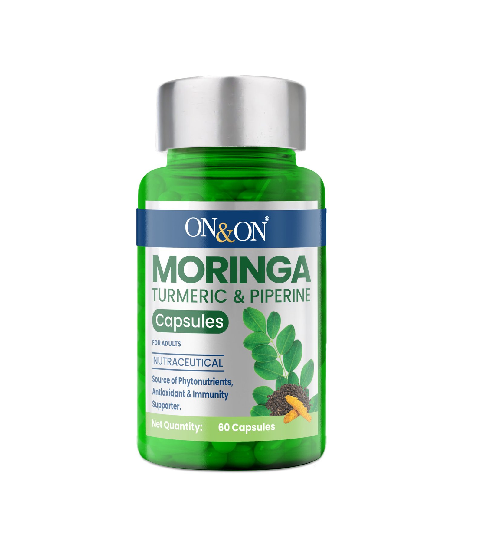 ON&ON Moringa Turmeric & Piperine Capsules